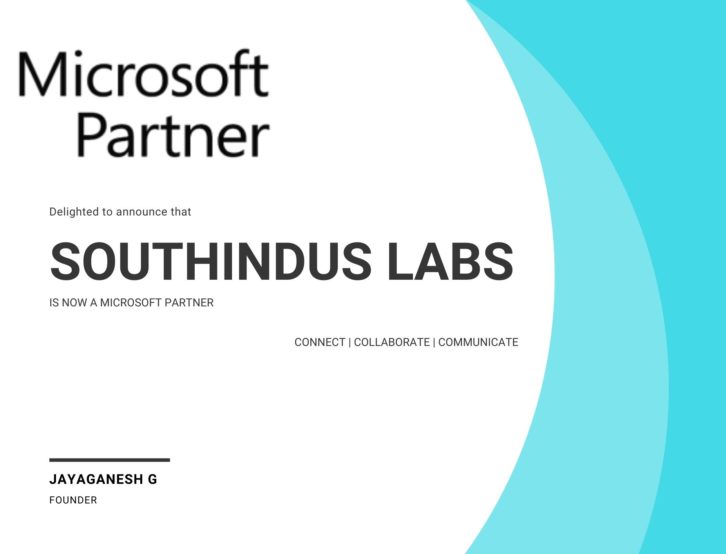 SouthIndus Labs is a microsoft partner that support clients with required Microsoft products and solutions.
